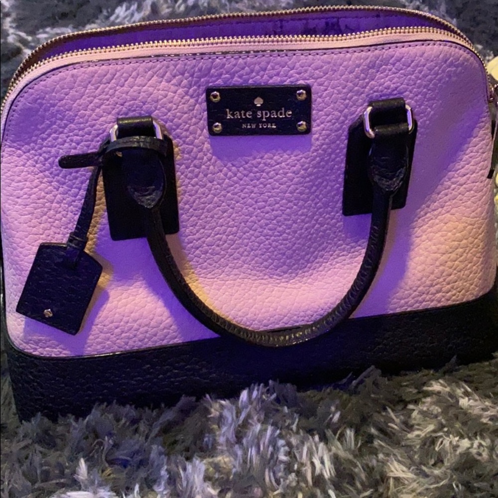 pink and black KATE SPADE crossbody bag